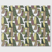 Camouflage Birds Geschenkpapier (Flach)