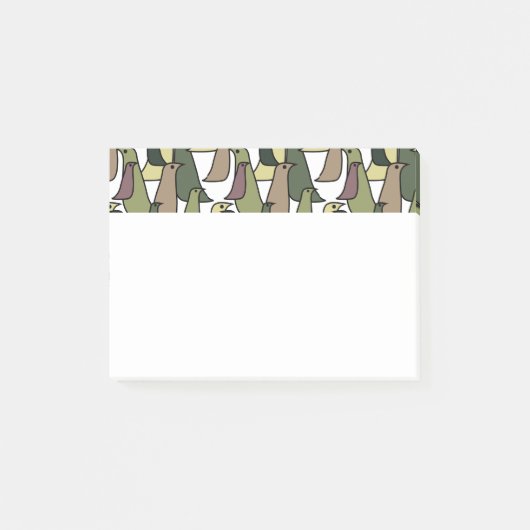 Camouflage Birds Post-it Klebezettel (Vorderseite)