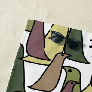 Camouflage Birds Strandtuch