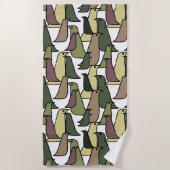 Camouflage Birds Strandtuch (Vorderseite)