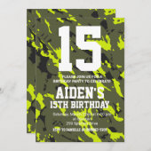 Camouflage Birthday Invite Einladung (Vorne/Hinten)