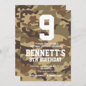 Camouflage Birthday Invite Einladung (Vorne/Hinten)