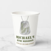 Camouflage Birthday Party Papier Cup Pappbecher (Vorderseite)