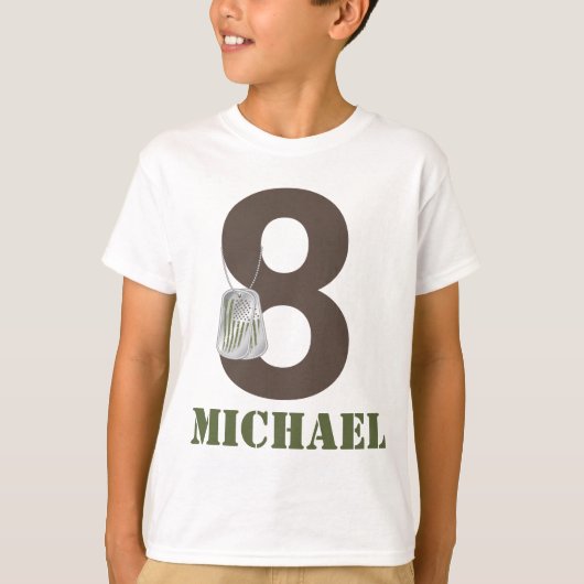 Camouflage Birthday Party T - Shirt (Vorderseite)