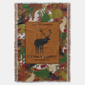 Camouflage Black Brown Green Personalized Decke (Vorderseite Vertikal)