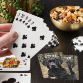 Camouflage Black Lab Hunde Tierbezeichnung Spielkarten (In Situ)