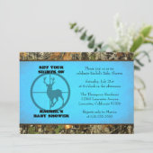 Camouflage-Blau - Baby-Jungen-Duschen-Einladungen Einladung (Stehend Vorderseite)