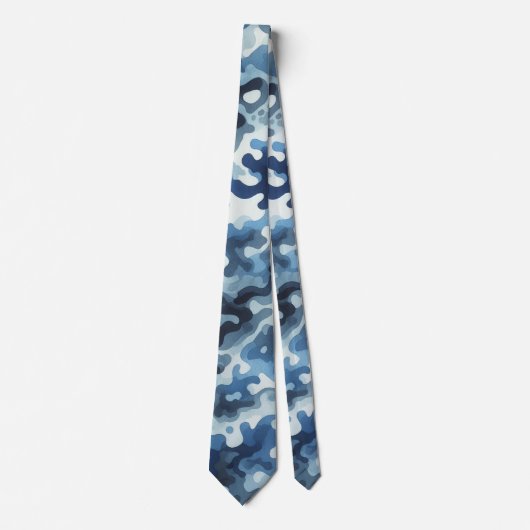 Camouflage Blauer Hals Krawatte (Vorderseite)