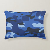 Camouflage Blue Camouflage Army Pattern Dekokissen (Vorderseite)