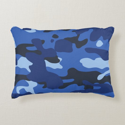 Camouflage Blue Camouflage Army Pattern Dekokissen (Vorderseite)