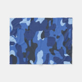 Camouflage Blue Camouflage Army Pattern Fleecedecke (Vorderseite (Horizontal))