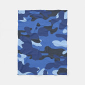 Camouflage Blue Camouflage Army Pattern Fleecedecke (Vorderseite)