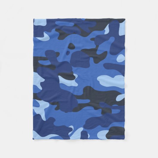 Camouflage Blue Camouflage Army Pattern Fleecedecke (Vorderseite)