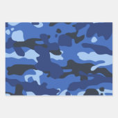 Camouflage Blue Camouflage Army Pattern Geschenkpapier Set (Vorderseite 3)