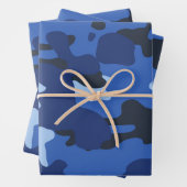 Camouflage Blue Camouflage Army Pattern Geschenkpapier Set (Beispiel)