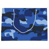 Camouflage Blue Camouflage Army Pattern Große Geschenktüte (Vorderseite)
