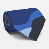 Camouflage Blue Camouflage Army Pattern Krawatte (Gerollt)