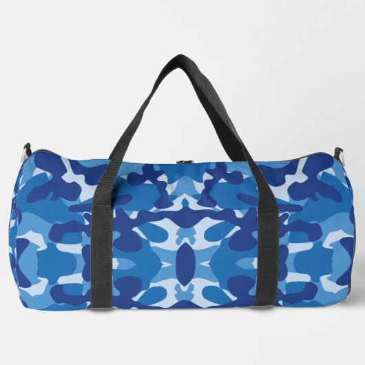 Camouflage Blue Camouflage Army Pattern Monogram Duffle Bag (Vorderseite)