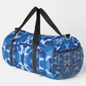 Camouflage Blue Camouflage Army Pattern Monogram Duffle Bag (Rechte Ecke)