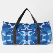 Camouflage Blue Camouflage Army Pattern Monogram Duffle Bag (Rückseite)