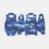 Camouflage Blue Camouflage Army Pattern Monogram Geschenkschachtel (Ungefaltet)