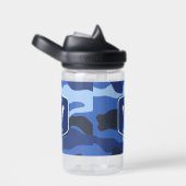 Camouflage Blue Camouflage Army Pattern Monogram S Trinkflasche (rechts)