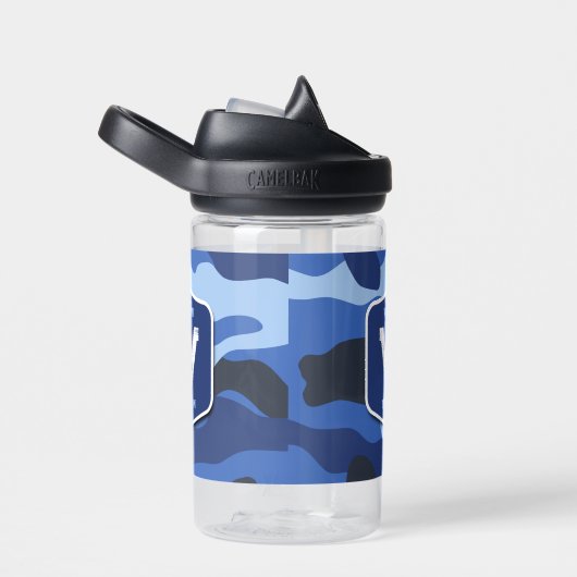 Camouflage Blue Camouflage Army Pattern Monogram S Trinkflasche (rechts)