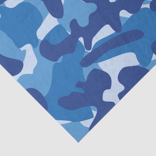 Camouflage Blue Camouflage Army Pattern Monogram Seidenpapier (Detail)