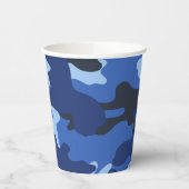 Camouflage Blue Camouflage Army Pattern Pappbecher (Links)