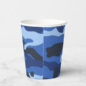 Camouflage Blue Camouflage Army Pattern Pappbecher (Rechts)