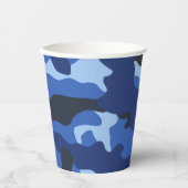 Camouflage Blue Camouflage Army Pattern Pappbecher (Vorderseite)