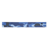 Camouflage Blue Camouflage Army Pattern Satinband (Vorderseite)