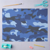 Camouflage Blue Camouflage Army Pattern Seidenpapier (Basteln)