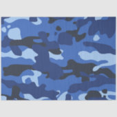 Camouflage Blue Camouflage Army Pattern Seidenpapier (Vorderseite)