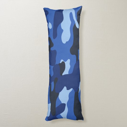 Camouflage Blue Camouflage Army Pattern Seitenschläferkissen (Rückseite (Vertikal))
