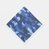 Camouflage Blue Camouflage Army Pattern Serviette (Ecke)