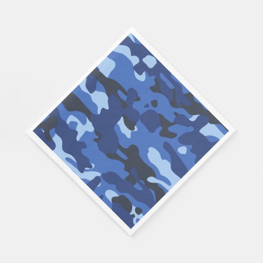 Camouflage Blue Camouflage Army Pattern Serviette (Ecke)