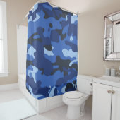 Camouflage Blue Camouflage Pattern Duschvorhang (Beispiel)