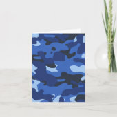 Camouflage Blue Camouflage Pattern Karte (Vorderseite)