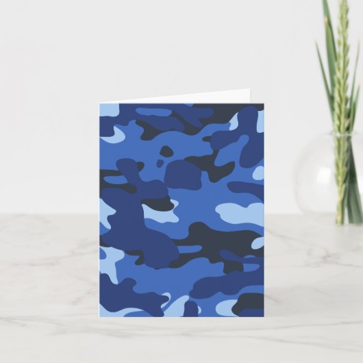 Camouflage Blue Camouflage Pattern Karte (Vorderseite)