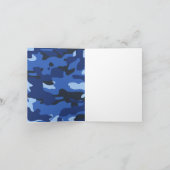 Camouflage Blue Camouflage Pattern Karte (Innenseite)