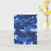 Camouflage Blue Camouflage Pattern Karte (Gelbe Blume)