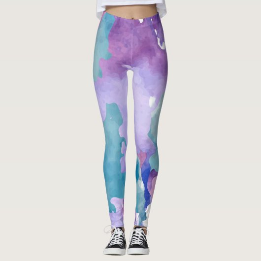 Camouflage Blue Leggings (Vorderseite)