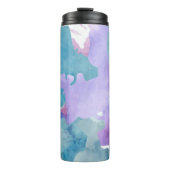 Camouflage Blue Pattern Thermosbecher (Vorderseite)