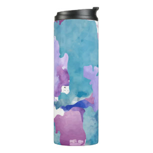 Camouflage Blue Pattern Thermosbecher