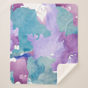 Camouflage Blue Sherpadecke