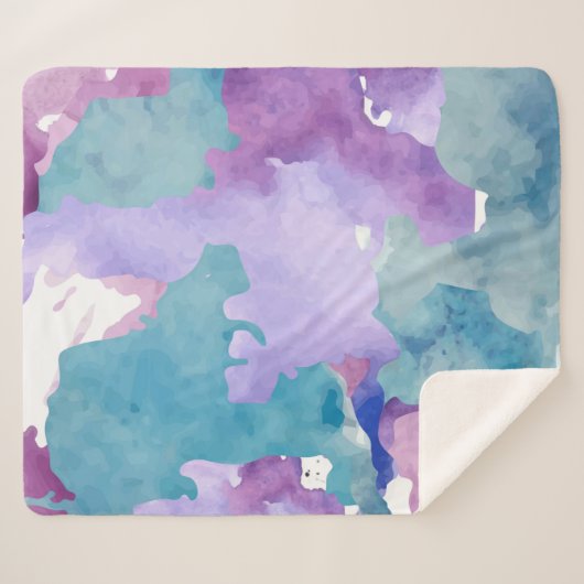 Camouflage Blue Sherpadecke (Vorderseite (Horizontal))