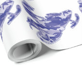 Camouflage Blue Snowmobiler Geschenkpapier (Rolleneckpunkt)