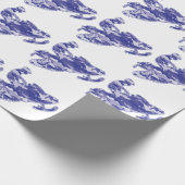 Camouflage Blue Snowmobiler Geschenkpapier (Ecke)