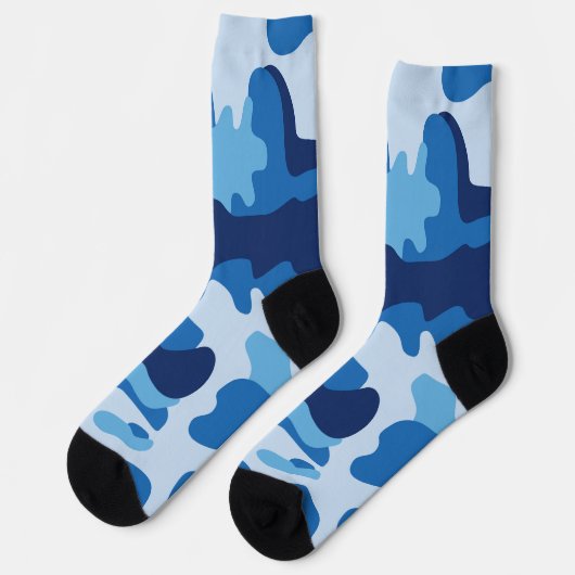 Camouflage Blue Socks Socken (Linkes Detail)